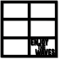Enjoy the Waves- 6 Frames - Scrapbook Overlay - Digital Cut File - SVG - INSTANT DOWNLOAD