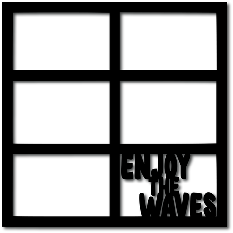 Enjoy the Waves- 6 Frames - Scrapbook Overlay - Digital Cut File - SVG - INSTANT DOWNLOAD