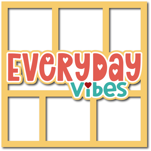 Everyday Vibes - 6 Frames - Layered Overlay - Digital Cut File - SVG - INSTANT DOWNLOAD