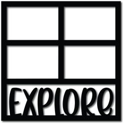 Explore - Scrapbook Overlay - Digital Cut File - SVG - INSTANT DOWNLOAD