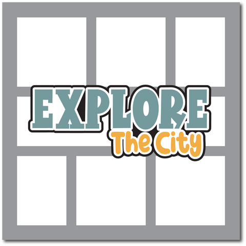 Explore the City - Scrapbook Single Page Kit