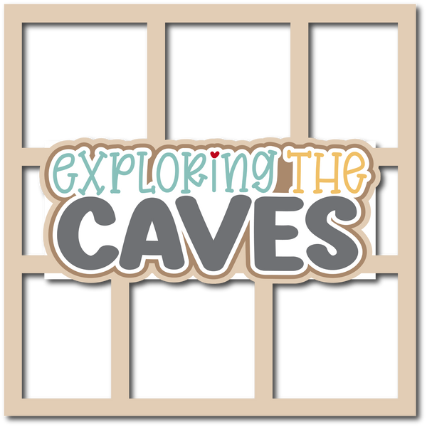 Exploring the Caves - 6 Frames - Scrapbook Page Layered Overlay Kit