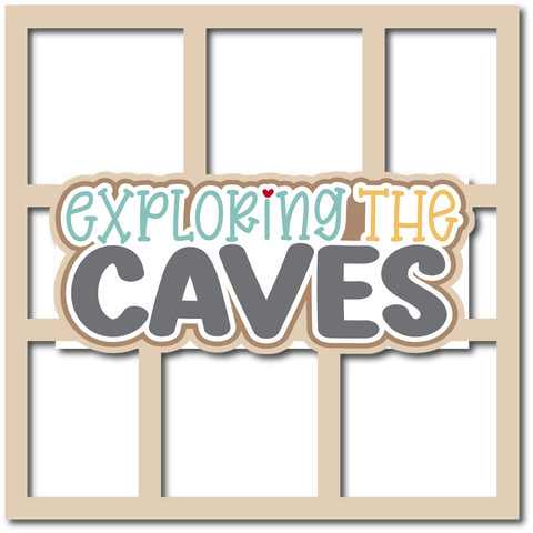 Exploring the Caves - 6 Frames - Scrapbook Page Layered Overlay Kit