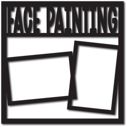 Face Painting - 2 Frames - Scrapbook Overlay - Digital Cut File - SVG - INSTANT DOWNLOAD