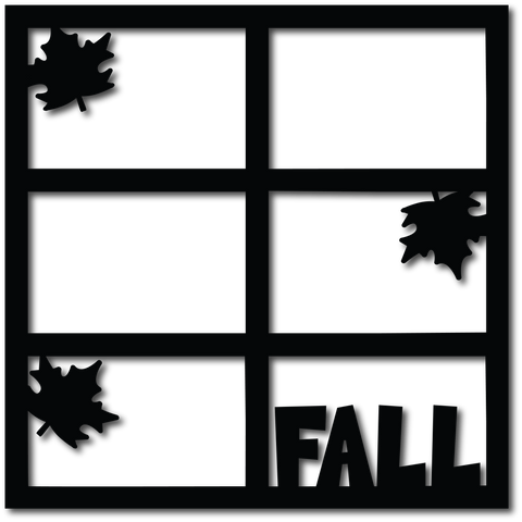 Fall - 6 Frames - Scrapbook Overlay - Digital Cut File - SVG - INSTANT DOWNLOAD