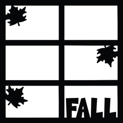 Fall - 6 Frames - Scrapbook Page Overlay Die Cut