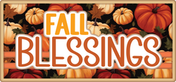 Fall Blessings - Scrapbook Page Title Die Cut