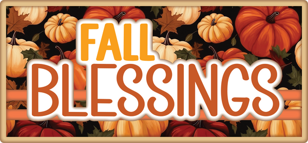 Fall Blessings - Scrapbook Page Title Sticker