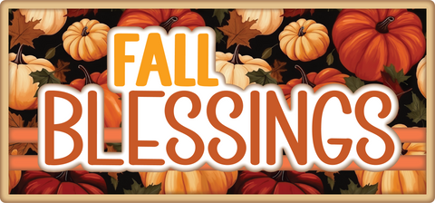 Fall Blessings - Scrapbook Page Title Sticker
