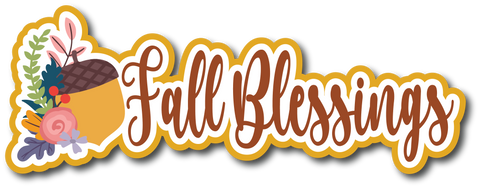 Fall Blessings - Scrapbook Page Title Sticker