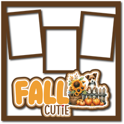 Fall Cutie - 3 Frames - Scrapbook Page Layered Overlay Kit