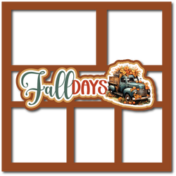 Fall Days - 5 Frames - Scrapbook Page Layered Overlay Kit