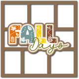 Fall Days - 6 Frames - Scrapbook Page Layered Overlay Kit