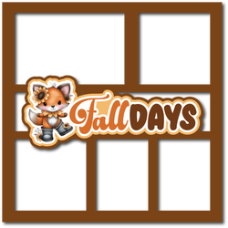 Fall Days - 5 Frames - Scrapbook Page Layered Overlay Kit
