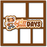 Fall Days - 5 Frames - Scrapbook Page Layered Overlay Kit