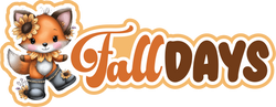 Fall Days - Scrapbook Page Title Die Cut
