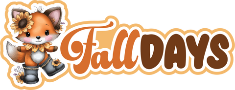 Fall Days - Scrapbook Page Title Sticker