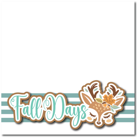 Fall Days - Printed Premade Scrapbook Page 12x12 Layout