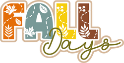 Fall Days  - Scrapbook Page Title Sticker