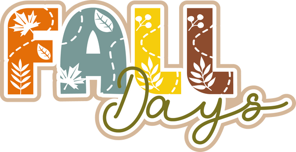 Fall Days  - Scrapbook Page Title Sticker