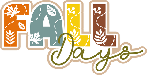 Fall Days  - Scrapbook Page Title Sticker