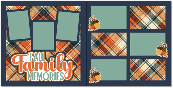 Fall Family Memories - Scrapbook Double Page Kit