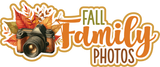 Fall Family Photos - 4 Frames - Scrapbook Page Layered Overlay Kit