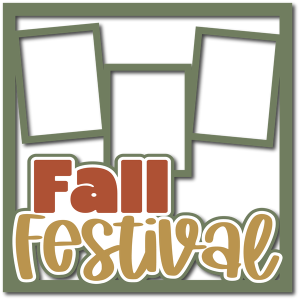 Fall Festival - 3 Frames - Layered Overlay - Digital Cut File - SVG - INSTANT DOWNLOAD