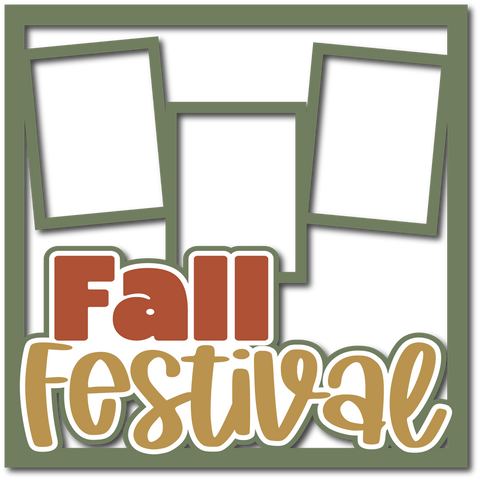 Fall Festival - 3 Frames - Layered Overlay - Digital Cut File - SVG - INSTANT DOWNLOAD