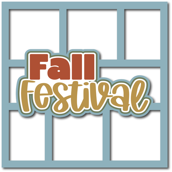Fall Fesitval - 6 Frames - Scrapbook Page Layered Overlay Kit