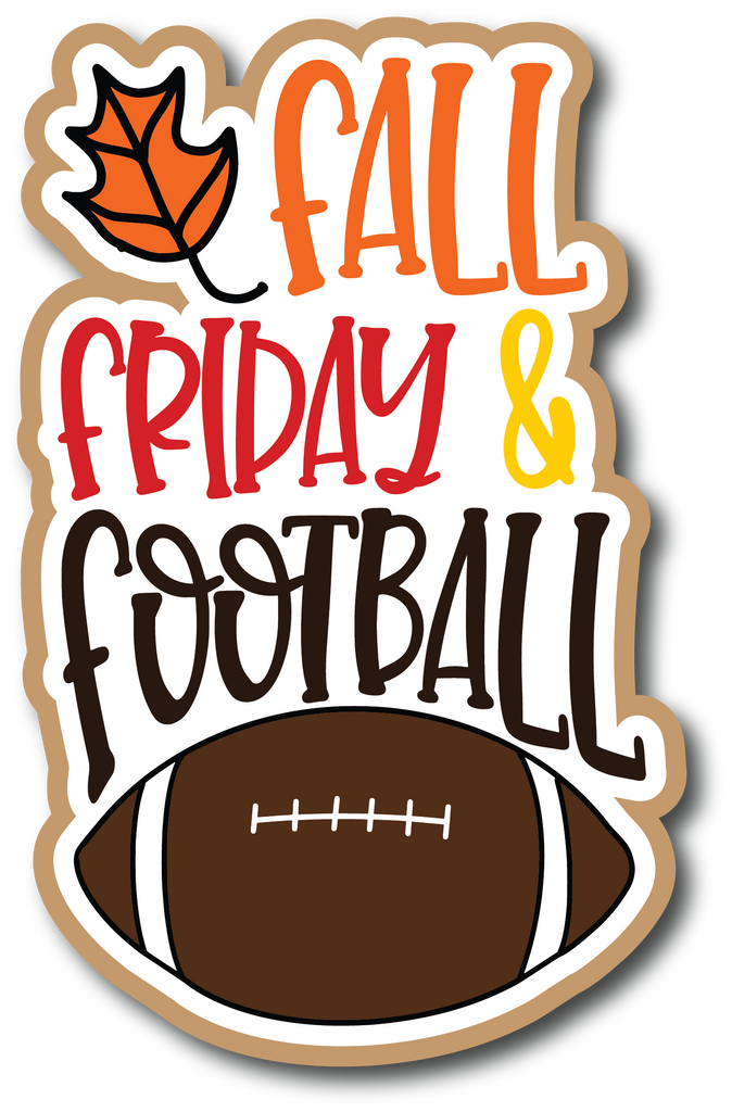 Fall Friday & Football - Scrapbook Page Title Sticker – Autumn's Crafty ...