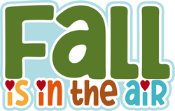 Fall is in the Air - Scrapbook Page Title Die Cut