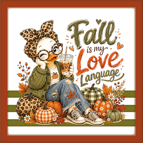 Fall is My Love Language - Scrapbook Page Title Die Cut