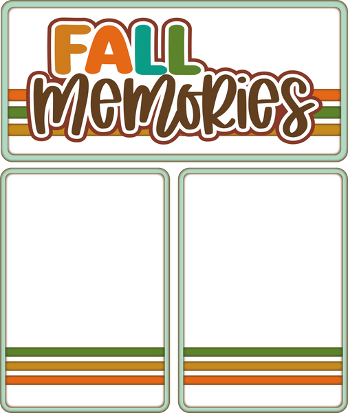 Fall Memories - Scrapbook Page Photo Mat Set