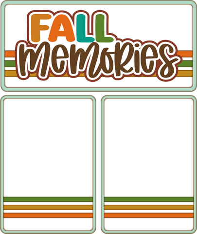 Fall Memories - Scrapbook Page Photo Mat Set