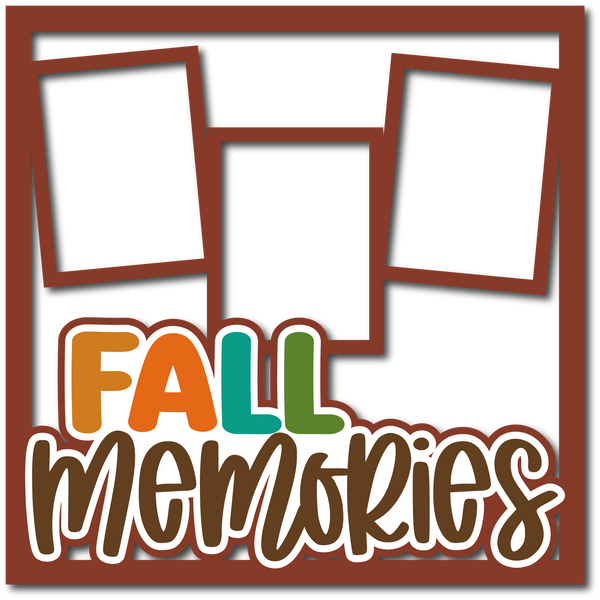 Fall Memories - 3 Frames - Layered Overlay - Digital Cut File - SVG - INSTANT DOWNLOAD