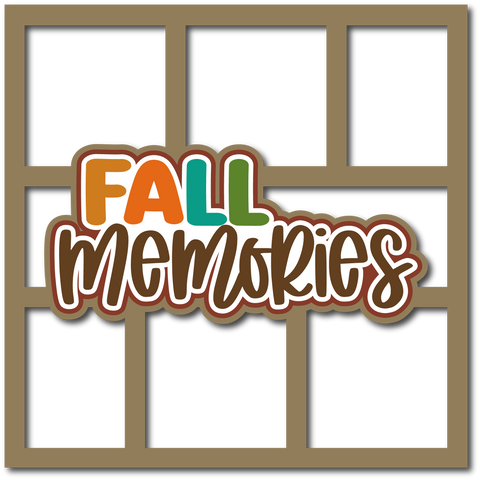 Fall Memories - 6 Frames - Scrapbook Page Layered Overlay Kit