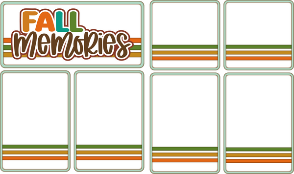 Fall Memories - Scrapbook Page Photo Mat Set