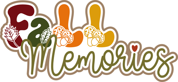 Fall Memories - Scrapbook Page Title Die Cut