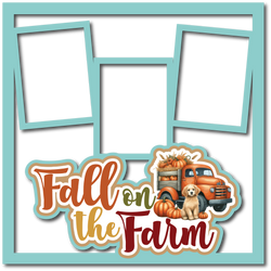 Fall on the Farm - 3 Frames - Scrapbook Page Layered Overlay Kit
