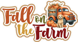 Fall on the Farm - Scrapbook Page Title Sticker