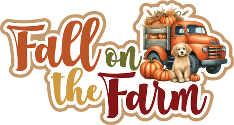 Fall on the Farm - Scrapbook Page Title Die Cut