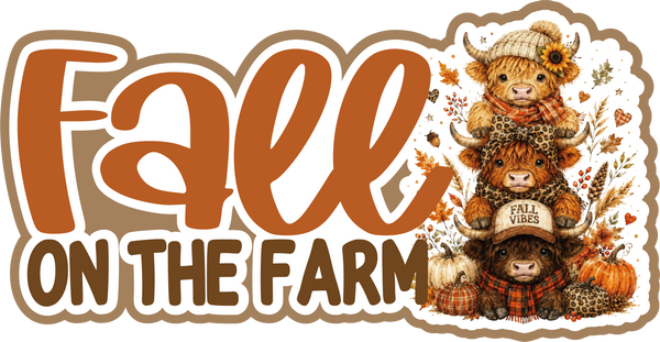 Fall on the Farm - Scrapbook Page Title Sticker