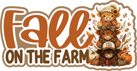 Fall on the Farm - Scrapbook Page Title Sticker