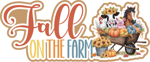 Fall on the Farm - Scrapbook Page Title Die Cut