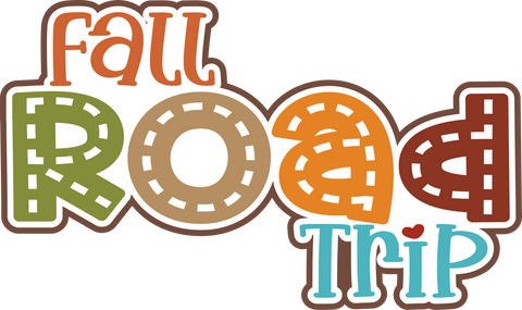 Fall Road Trip - Scrapbook Page Title Die Cut