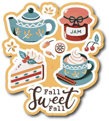 Fall Sweet Fall - Scrapbook Page Title Die Cut