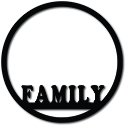 Family - Circle - Scrapbook Overlay - Digital Cut File - SVG - INSTANT DOWNLOAD
