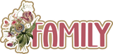 Family - Floral - 4 Frames - Scrapbook Page Layered Overlay Kit