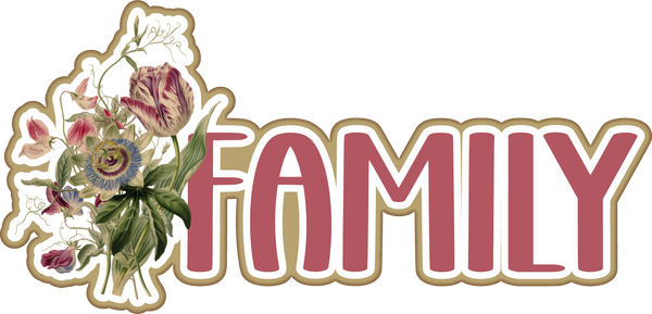 Family - Scrapbook Page Title Sticker